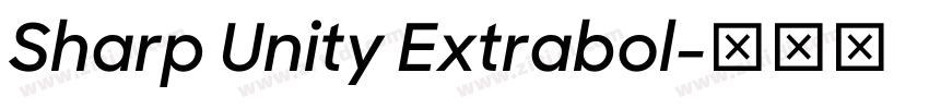 Sharp Unity Extrabol字体转换